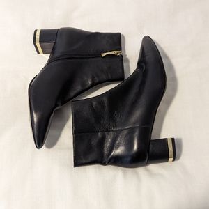 Kate Spade Black Leather Booties